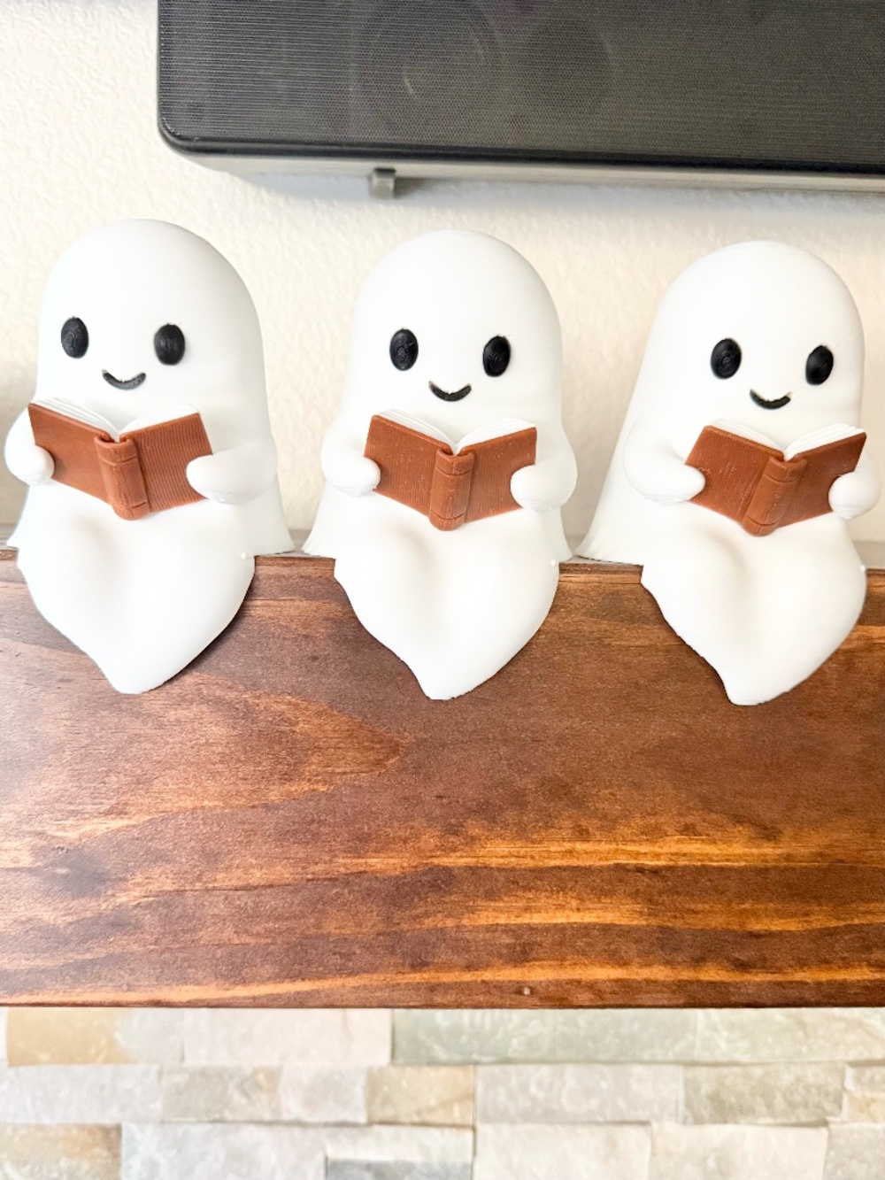 Set of 3 3-D Resin Ghost Night Lights 👻 | Halloween Spooky Season Decor